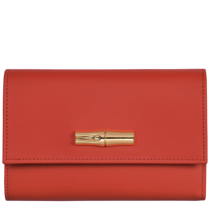 Roseau Shadow Brieftasche im Kompaktformat, Rouge
