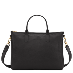 Le Foulonn&eacute; S Briefcase , Black - Leather