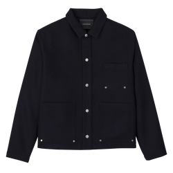 Jacket , Navy - Flannel