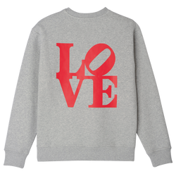 Sweatshirt Longchamp x Robert Indiana , Jersey - Grau