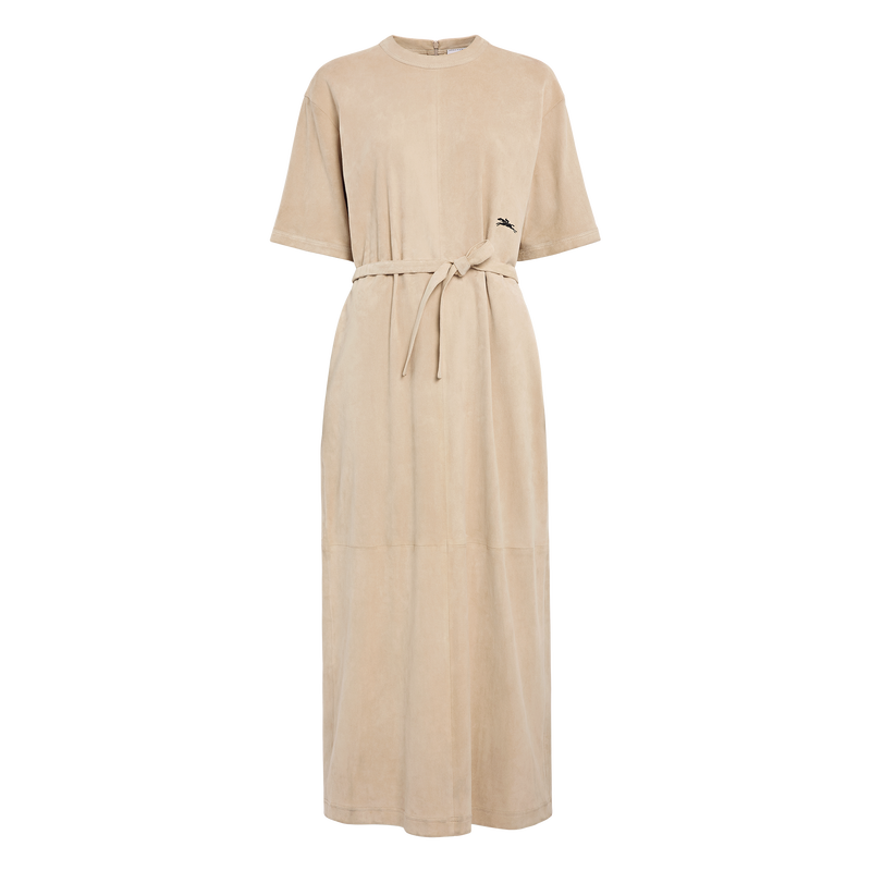 Leather long dress , Linen - Leather  - View 1 of  4