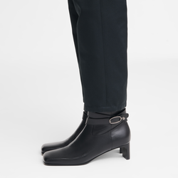 La Cavalière Heeled booties , Black - Leather