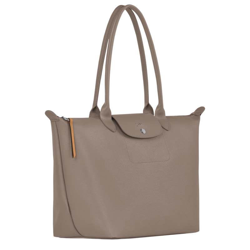 Le Pliage City L Tote bag , Taupe - Canvas  - View 3 of 4