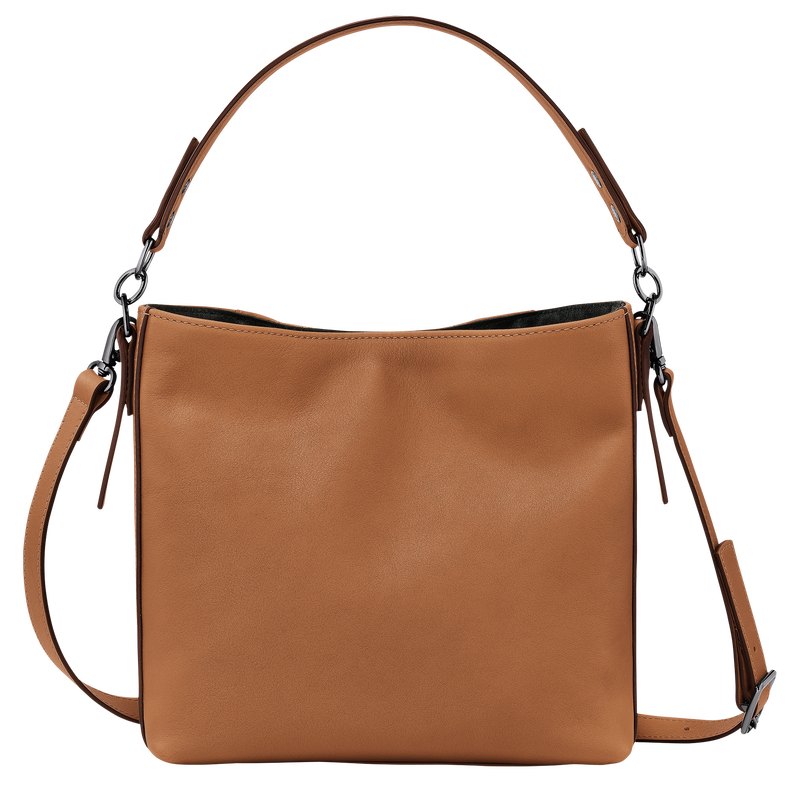 Sac bandouli&egrave;re S Longchamp 3D , Cuir - Naturel  - Vue 4 de 6