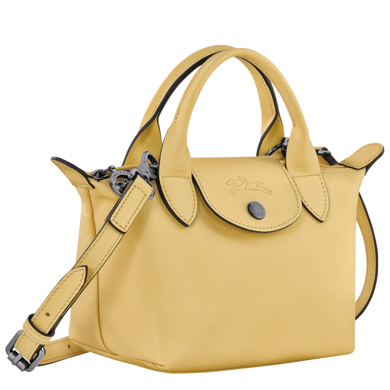 Handtasche XS Le Pliage Xtra , Leder - Weizengelb  - Ansicht 3 von 6