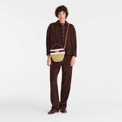 Le Pliage Collection S Crossbody bag , Pistachio/Burgundy - Canvas