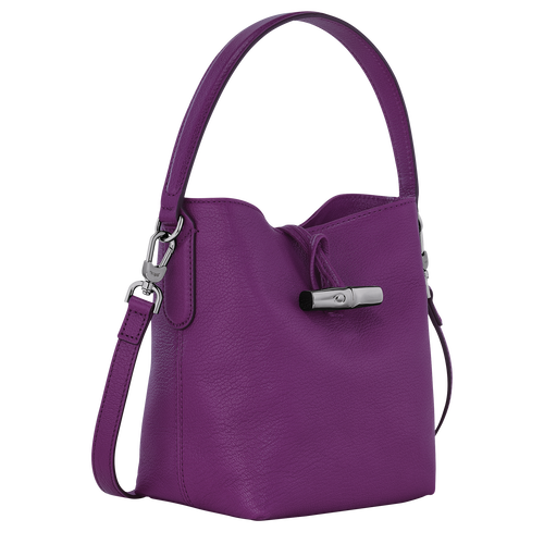 Le Roseau XS Bucket bag , Violet - Leather - View 3 of  5