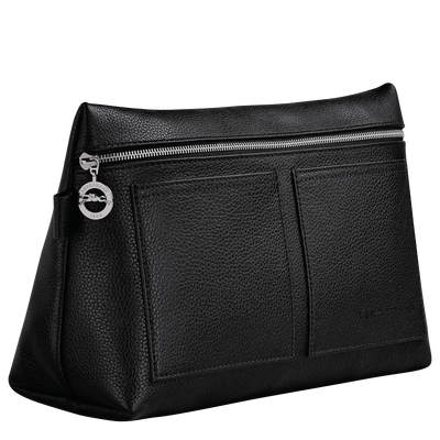 Trousse de toilette Le Foulonn&eacute; , Cuir - Noir