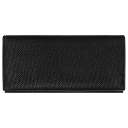 Le Roseau Long continental wallet , Black - Leather