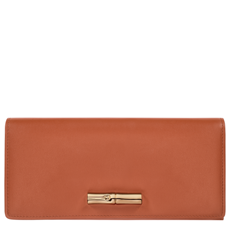 Langes klapbares Portmonaie Le Roseau , Leder - Rinde  - Ansicht 1 von 3