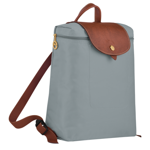 Rucksack M Le Pliage Original , Recyceltes Canvas - Stahl - Ansicht 3 von 7