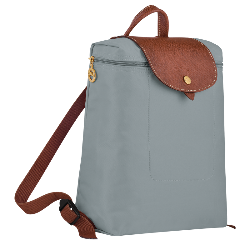 Rucksack M Le Pliage Original , Recyceltes Canvas - Stahl  - Ansicht 3 von 7