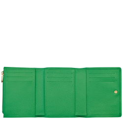 Brieftasche im Kompaktformat Le Foulonné , Leder - Rasen