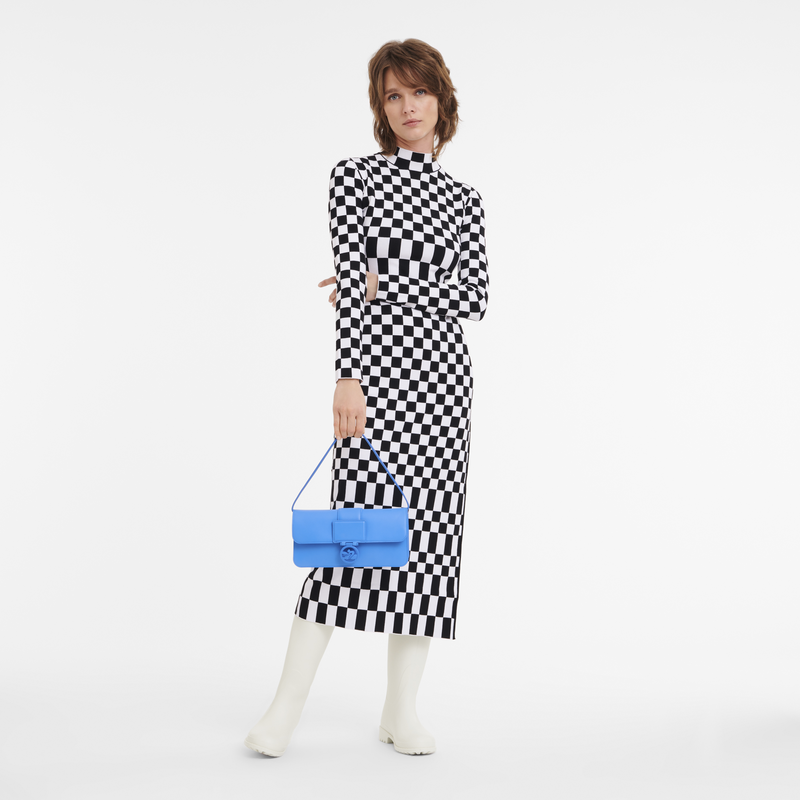 Box-Trot M Baguette bag , Cobalt - Leather  - View 2 of  6