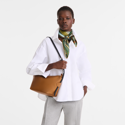 Sac bandoulière S Le Slouchy , Cuir - Cajou