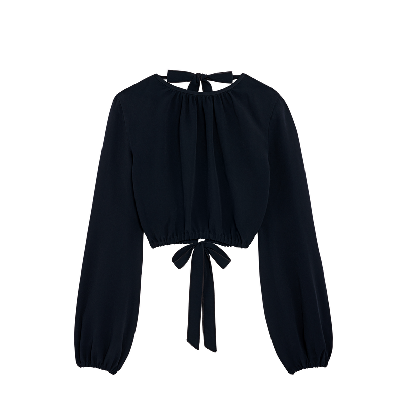 Top , Crep&eacute; - Negro  - Vista 1 de 5