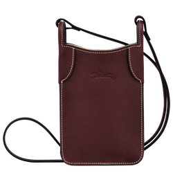 Mobiltelefon-Etui mit Lederbändchen Le Foulonné , Leder - Pflaume