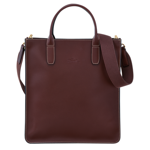 Le Foulonné M Tote bag Plum - Leather (10223HDQ261) | Longchamp US