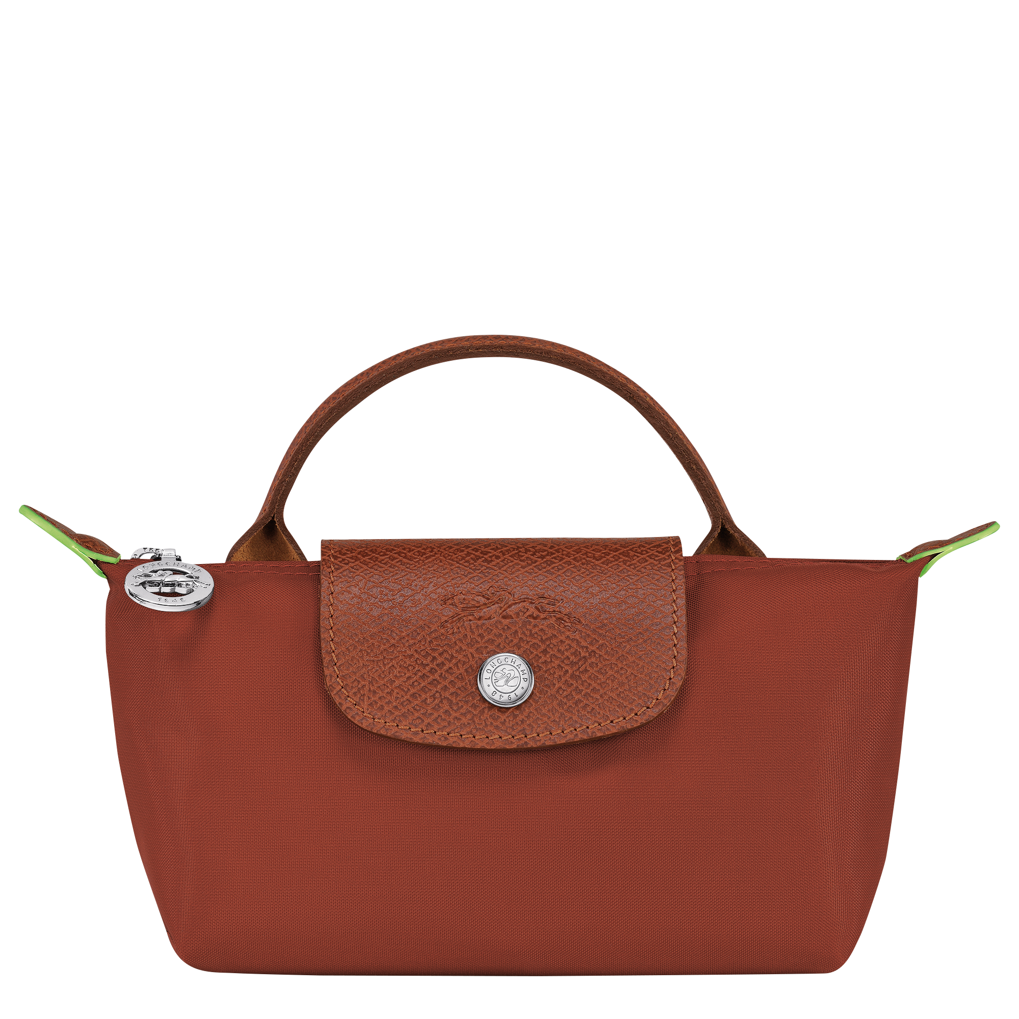 Pouch with handle, Chestnut - View 1 of
        6 - zoom in Le Pliage Green Pouch with handle, Chestnut