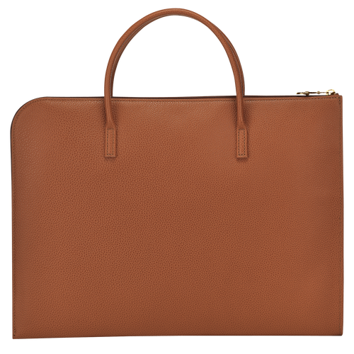 Le Foulonné S Briefcase , Caramel - Leather - View 4 of 5