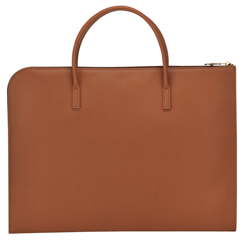 Le Foulonné S Briefcase , Caramel - Leather  - View 4 of 5