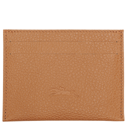 Le Foulonn&eacute; Card holder , Pecan - Leather