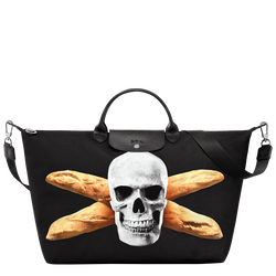 Longchamp x ToiletPaper Bolsa de viaje S , Tejido - Negro