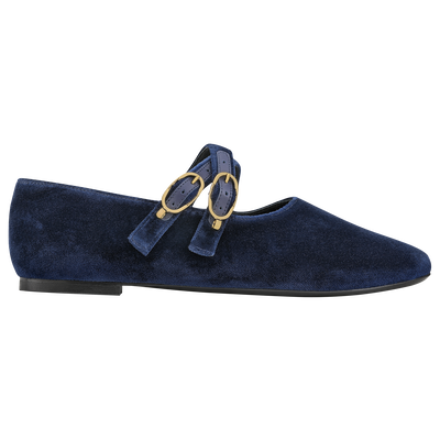 Platte balletschoenen, Marineblauw
