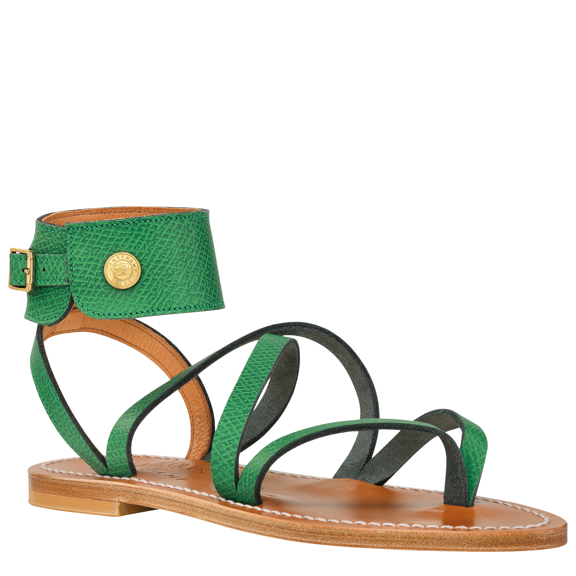 Longchamp x K.Jacques Sandals, Green