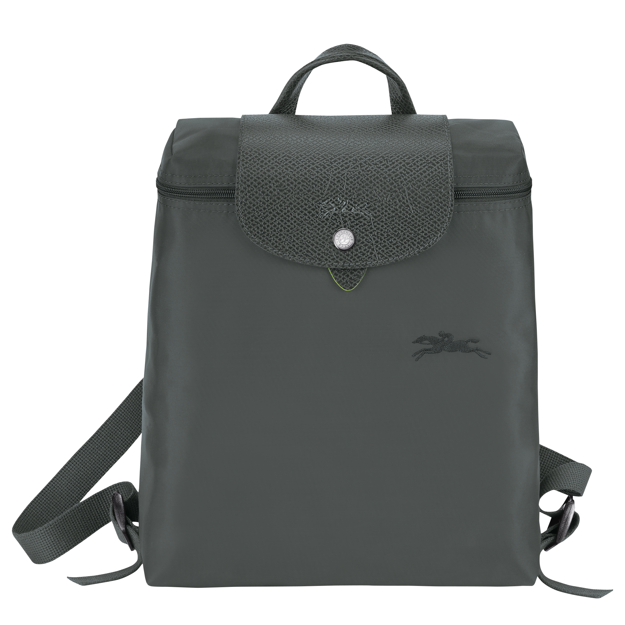 Sac a dos M Le Pliage Green Toile recyclee Graphite Longchamp CA