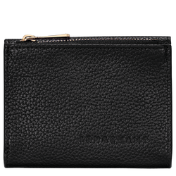Le Foulonn&eacute; Compact wallet , Black - Leather