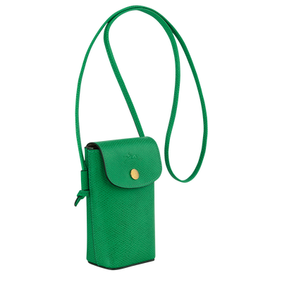 Épure Phone case with leather lace, Green