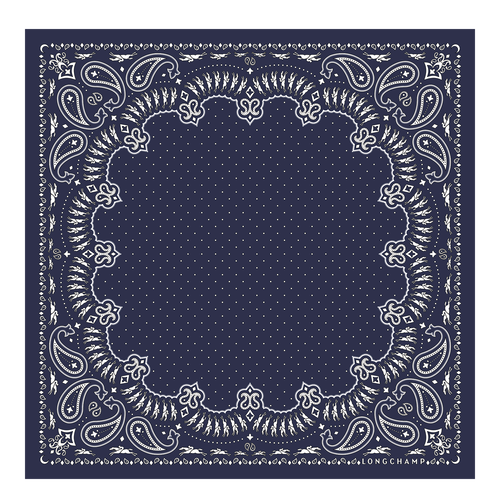 Fall-Winter 2022 Collection Silk scarf 50, Navy