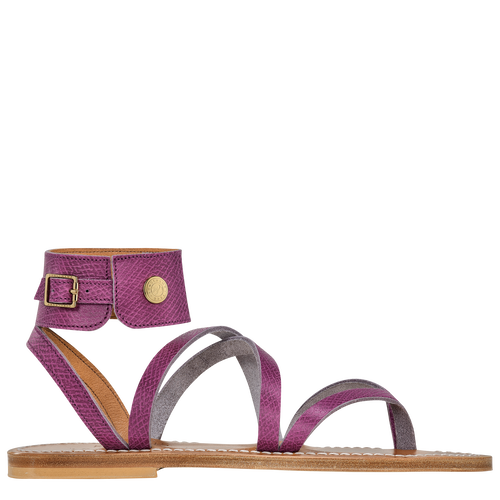Sandales Longchamp x K.Jacques , Cuir - Violette - Vue 1 de 4