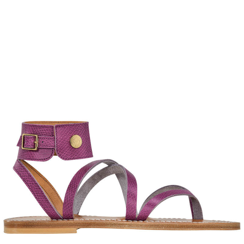 Sandales Longchamp x K.Jacques , Cuir - Violette  - Vue 1 de 4