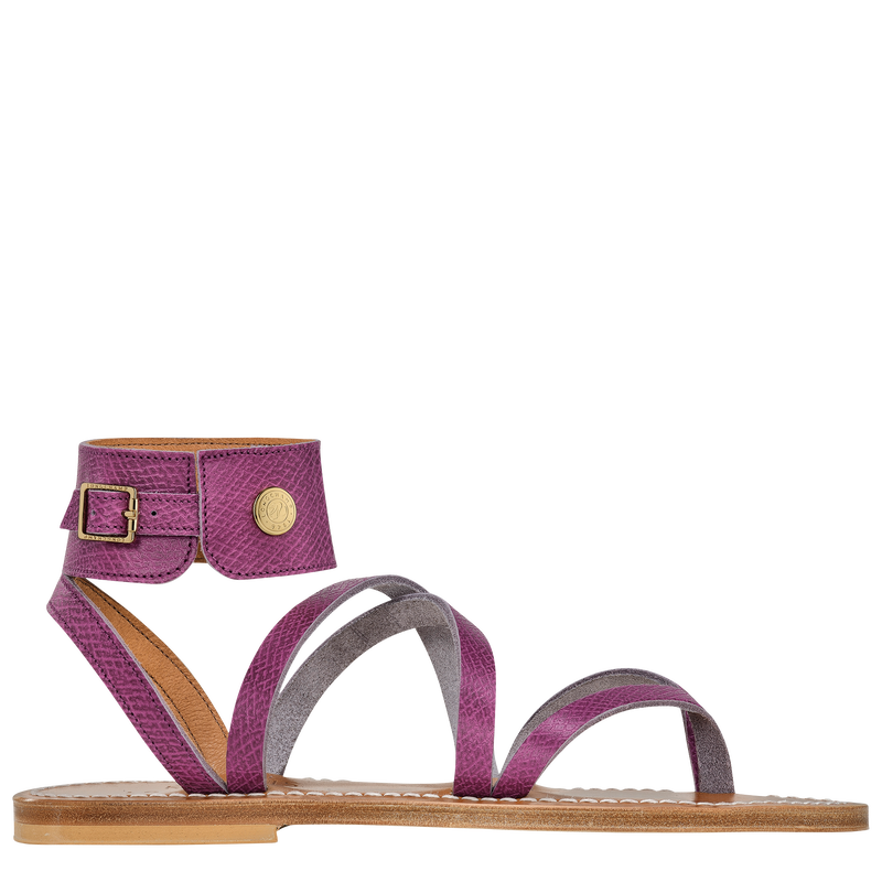 Sandales Longchamp x K.Jacques , Cuir - Violette  - Vue 1 de 4