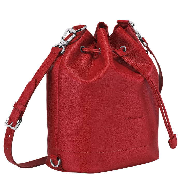 Bucket bag M Le Foulonné Red (10062021545) | Longchamp US Bucket bag M Le Foulonné Red (10062021545) | Longchamp US
