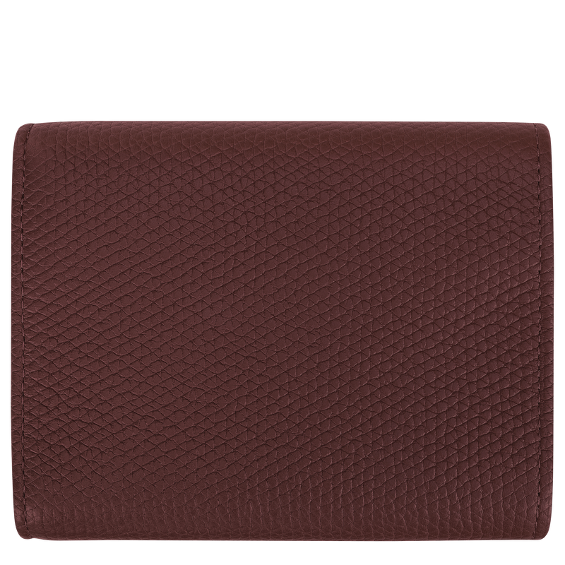 Le Roseau Compact wallet , Burgundy - Leather  - View 2 of 3