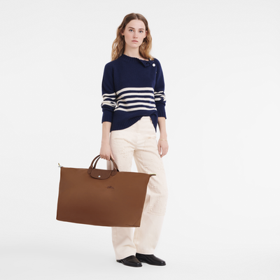 Le Pliage Green XL Travel bag , Cognac - Recycled canvas