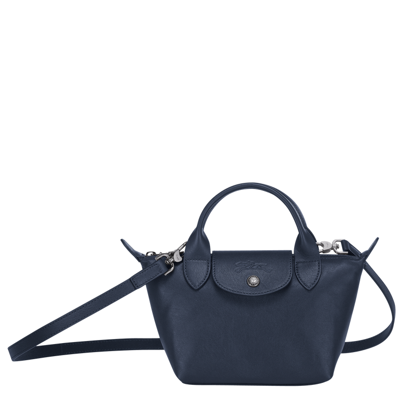 Top handle bag XS Le Pliage Cuir Navy (L1500757556) | Longchamp AU
