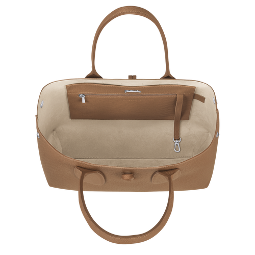 Roseau L Tote bag , Natural - Leather - View 6 of  6