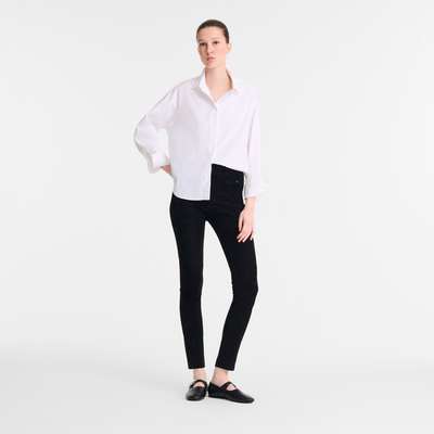 Trousers , Black - Leather