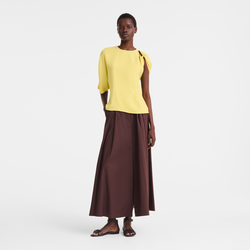 Top , Lime - Fluid crepe