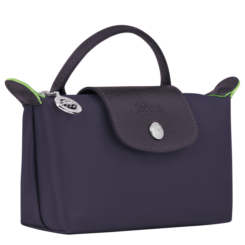 Le Pliage Green Bolso pequeño con asa , Lona reciclada - Arandano  - Vista 3 de 6