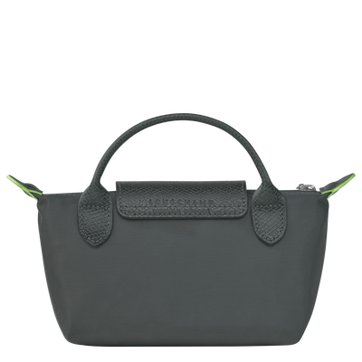 Le Pliage Green Pochette mit Henkel, Graphitgrau