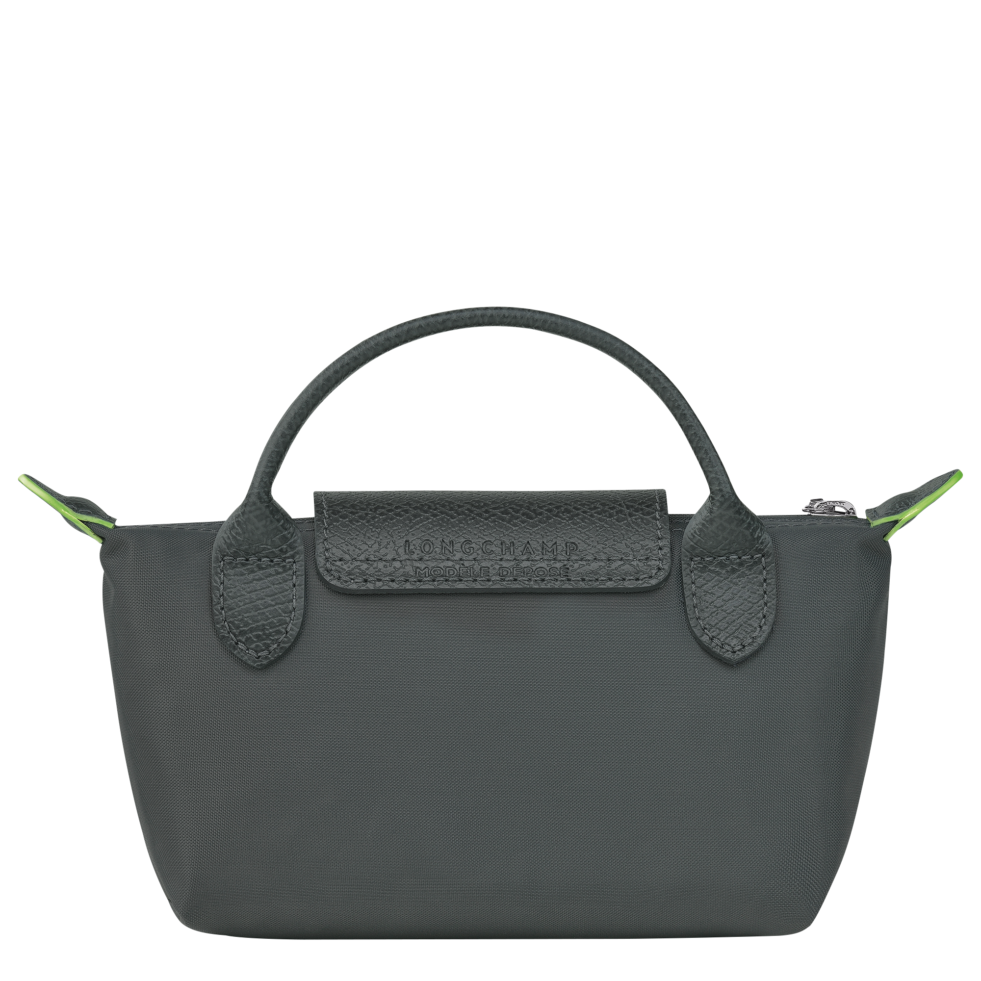 Le Pliage Green Pochette mit Henkel, Graphitgrau