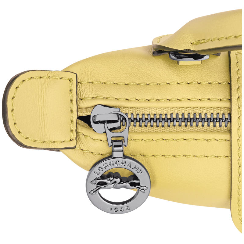 Le Pliage Xtra XS Pouch , Lime - Leather  - View 5 of  5