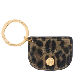 Épure Key ring , Khaki - Leather