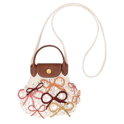 Le Pliage Collection 메시 백 , 에크루 - 캔버스