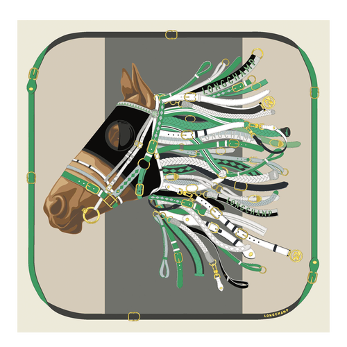 Tête de cheval Pañuelo de seda 90 , Seda - Negro - Vista 1 de 2